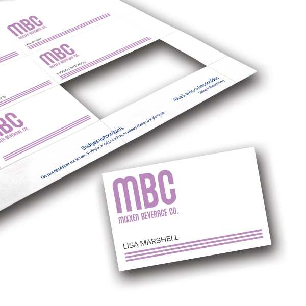 300 Printable Name Badge Insert Refills, 3" x 4", White (5392)